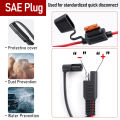 Double SAE Quick Release Cable Adapter Extension Solar Cable SAE to O-ring Connector Extension Cable for Battery Charger Maintai. 