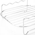 Outdoor grill set with skewers square air fryer grill steamer stainless steel barbecue bracket.