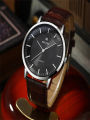 Original Watch Bracelet set Waterproof Retro Style Black Leather Strap Watch for Man's LA0265. 