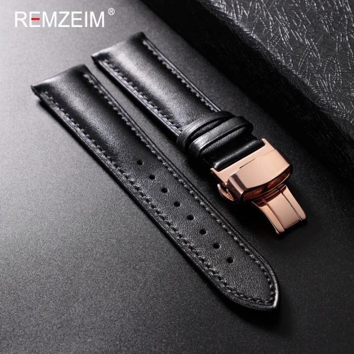 Leather%20Watchband%2018mm%2020mm%2022mm%20Men's%20and%20Women's%20Replacement%20Casual%20Strap%20With%20Automatic%20Butterfly%20Clasp%20Watch%20Strap%20-%20Image%203