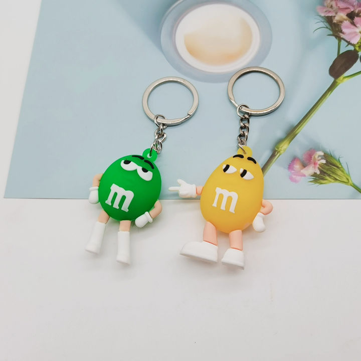 Cartoon%20Chocolate%20Bean%20Keychain%20Resin%20Doll%20Couple%20Key%20Chain%20Men's%20and%20Women's%20Jewelry%20Bag%20Pendant%20Children%20Lovely%20Keychain%20-%20Image%203