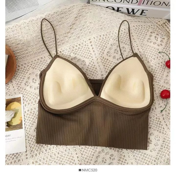 Women Crop Tops Bra Tube Top Female Streetwear Sleeveless Seamless Sports Bra Crop Camis Top Tee Bandeau Top Basic Tank