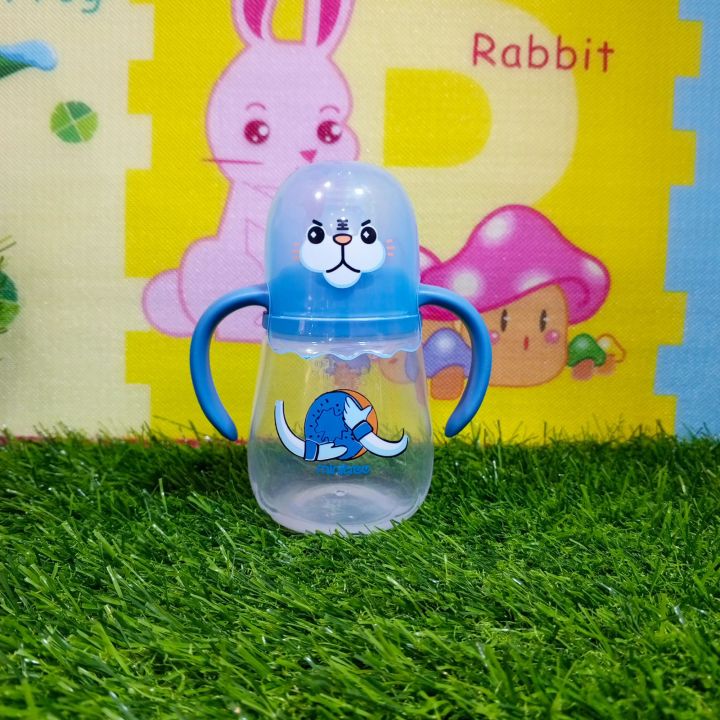 BPA-Free Baby Training Feeder Bottle 150ml with Dual Handles – Safe Silicone Nipple Feeding Bottle