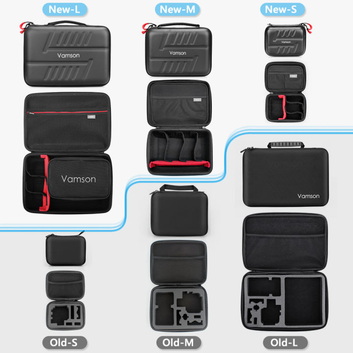 Vamson%20Large%20Waterproof%20Carrying%20Case%20PU%20for%20%20Hero%2011/10/9/8/7/6%20for%20%20OSMO%20Action%20Camera%20for%20insta360%20x3/x2%20Hard%20Shell%20-%20Image%203