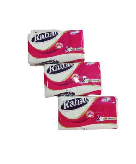 (Pack of 3) Rahat soft 300 tissues 2ply