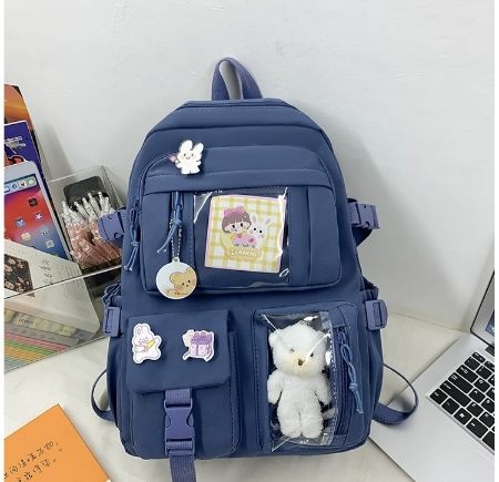 Cute%20Canvas%20Backpack%20for%20Teenage%20Girls%20with%20Multi%20Pockets%20and%20Waterproof%20Nylon%20Material%2042cm%20-%20Image%202