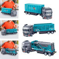 Inertial container truck container toy truck boy fence truck sanitation truck children big loading and unloading truck transport.