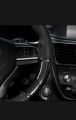 Universal Leather Steering Wheel Cover Carbon Fiber Pattern Fashion Sport Hand Stiches Soft Anti-Slip. 