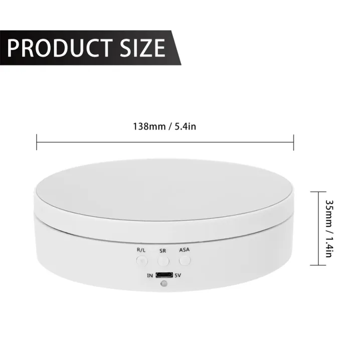 Motorised%20Rotating%20Mirror%20Display%20Stand,360%20Degree%20Turntable,%20Jewellery%20Holder,USB%20Power%20Supply,%20Rotating%20Shooting,%20Three%20Speeds%20-%20Image%203