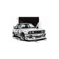 Large Retro Sports Car Poster  Classic Luxury Racing Graffiti Canvas Painting  Supercar Watercolor Wall Art  Home  Room Decor. 