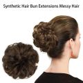 Messy Hair Bun Extension Black and Brown color Fake pony massy bun. 