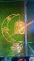 1PC Golden LED Iron Table Lamp Star Moon/Round Ball Ramadan Night Light For Bedroom Atmosphere Decoration. 