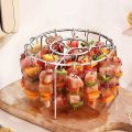 Air Fryer Special Grill Round Hanging Skewers Rack Home Kitchen Outdoor Stainless Steel Grill. 