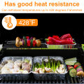 50 Pcs Tin Foil Tray Aluminum Foil Trays Reusable Foil Baking Pans Disposable Food Container Non-Stick BBQ Trays for Cooking BBQ.