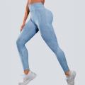 Women Seamless Gym High Waist Yoga Pants Hip Lifting Outdoor Sports Tight Waist Letter Sand Washed Pants Exercise Yoga Leggings.