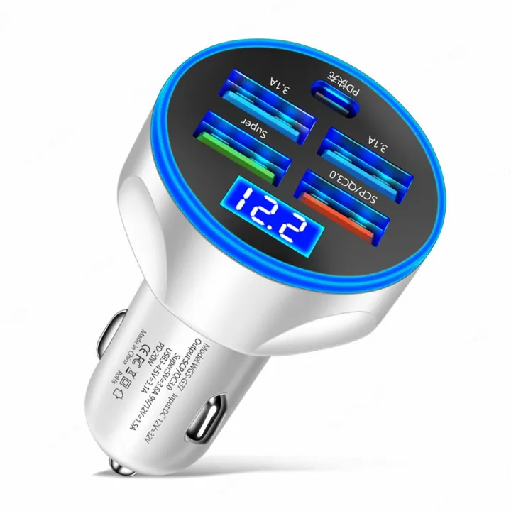 4usb%20PD%20250W%20Car%20Charger%20Type%20C%20Fast%20Charging%20Auto%20Mobile%20Phone%20Adapter%20For%20iPhone%20%20%20%20QC%203.0%20-%20Image%203
