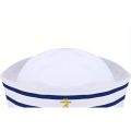 PESENAR Sailor hat Navy blue Yacht Blue Captain cap White sail cap for clothing accessories for adults. 