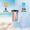 30 Oz Stainless Steel Thermos Mug Tritan Material Double Layer Vacuum Insulation Tape Handle, Perfect for Iced and Hot Drinks. 