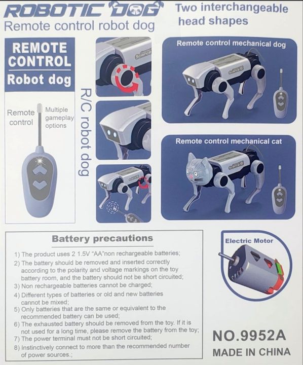 Robotic Dog [Remote Control Robot Dog + Cat] | Daraz.com.bd