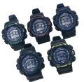 Mens Digital Watch Led Display Xl Heavy Duty Strap Digital Watch W/ Steel Back. 