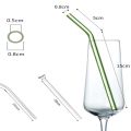 20cm Glass Smoothie Straw Reusable Clear Drinking Straws Environmental Protection Straw Accessories Straw Brush Glass Pipe. 