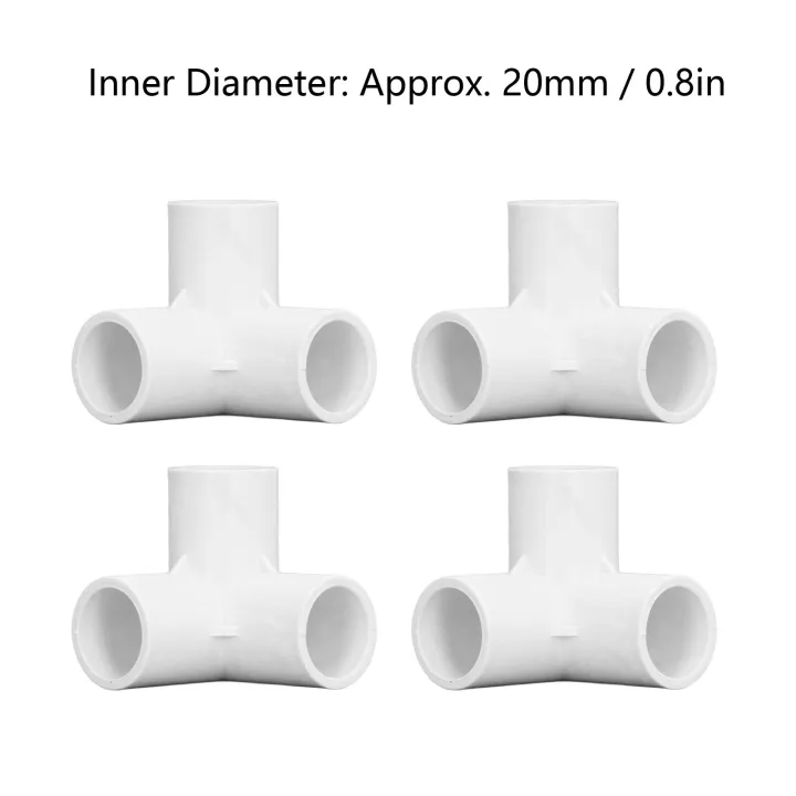 10PCS%203%20Way%20Pipe%20Fittings%20PVC%20Plastic%20Right%20Angle%20Tee%20Corner%20Connector%2020mm%20Inner%20Diameter%20-%20Image%206