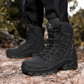 New Men's Boots Fashion Outdoor Men Hiking Boots High Top Breathable Men Desert  Ankle Boots Non-slip Motorcycle Boots. 