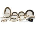 yamasen dinner set 104 pcs embossed gold plated premium quality 12 person serving. 