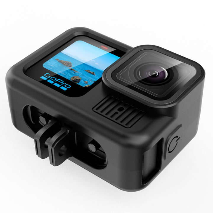 Silicone%20Case%20for%20GoPro%20Hero%2013%20Black%20Tempered%20Glass%20Screen%20Protector%20Protective%20Film%20Flip%20Battery%20Side%20Cover%20Lens%20Cap%20-%20Image%202
