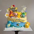 13PCS/SET Pikachu Cake Topper Decoration Kids Happy Birthday Cute Pokemon Vinyl Anime Figure Cake Ornaments Bake Supplies .