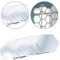 48pcs Mirror Sticker Hexagon 3D Waterproof and Removable Wall Sticker Decal Clean bright tidy Suitable for Living room bedroom. 