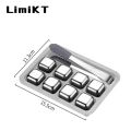 LimiKT 4/6/8 PCS 304 Stainless Steel Ice Cubes Frozen Ice Grain Whiskey Ice Tartar Frozen Artifact Metal Frozen Ice Cubes. 