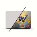 2pcs Artistic Butterfly and Flower Laptop Skin - PVC Burn, Waterproof and Scratch Resistant, Suitable for Laptop Computers.