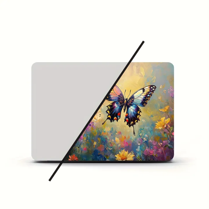 2pcs%20Artistic%20Butterfly%20and%20Flower%20Laptop%20Skin%20-%20PVC%20Burn,%20Waterproof%20and%20Scratch%20Resistant,%20Suitable%20for%20Laptop%20Computers%20-%20Image%204