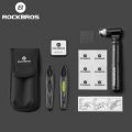 ROCKBROS Bicycle Flat Tire Repair Kit Tool Set Bicycle Tools 130Psi Pump Multi Tool Soft  Tire Patch Tire Lever Multitool. 