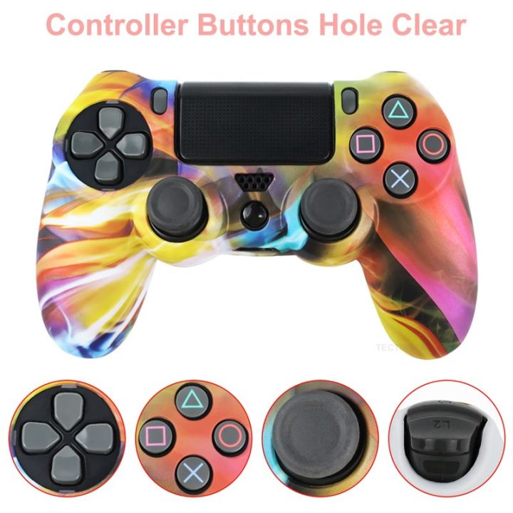Silicone%20Case%20For%20PS4%20Controller%20Gamepad%20Cover%20Shell%20For%20Dualshock%204%20Joystick%20with%202%20Thumbsticks%20Grips%20Caps%20Accessories%20-%20Image%205