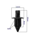 Car Plastic Fairing Rivet Setting Panel Fastener Clips Push Pin Auto Fastener 6mm Interior Amagi. 