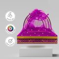 Fancy Gift Basket Set - 4 Square Empty Baskets with Complimentary Colorful Net and lace Wraps | Handcrafted  for Any Occasion - Anniversary, Wedding, Birthday , Mehendi , Shadi , Party | Premium Quality in 13 Vibrant Colors & Sizes (8x8 to 14x14). 