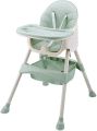 Portable 2-In-1 Baby High Chair with Adjustable Legs|Convertible Compact|Light Weight Highchair,Anti-slip Feeding Snack Booster Seat For Eating Sitting Dining Safety Belt PU Leather Toddlers Multicolor. 