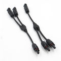 PV connector Y type parallel connection solar panel system waterprrof connector Branch Two pieces Solar Cell Connect Plug. 