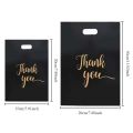 Thank You Bag Black Handheld Shopping Bag Plastic Packaging for Parties Birthdays Weddings Thanksgiving Anniversary Christmas. 