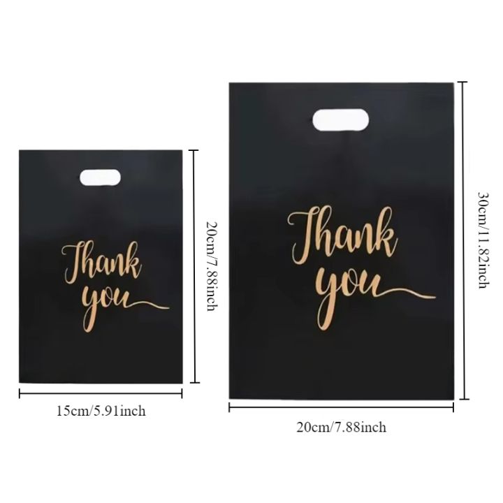 Thank%20You%20Bag%20Black%20Handheld%20Shopping%20Bag%20Plastic%20Packaging%20for%20Parties%20Birthdays%20Weddings%20Thanksgiving%20Anniversary%20Christmas%20-%20Image%202