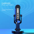 Haomuren USB Microphone for PC Mac Gaming Recording Stream Podcast, Computer Condenser Mic with Phone Adapter Headphone Output. 