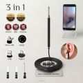 USB Ear Otoscope Endoscope HD Camera With Ear Wax Removal Tool and LED Lights Waterproof Design For Safe Everyday Use.