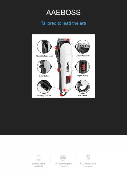 Kemei%20KM-809A%20Digital%20AC/DC%20Electric%20Rechargeable%20Professional%20Hair%20Clipper%20Trimmer%20-%20Image%208