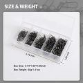 50pc/box Stainless Steel Fishing Connector Pin Bearing Rolling Swivel with Snap Fishhook Lure Accessories.
