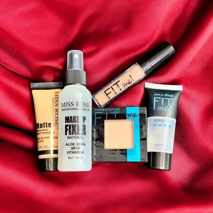 •  Material: Liquid
•  Product Feature: 5 in 1
•  Package Includes: 1 x Makeup Fixer, 1 x Foundation, 1 x Concealer, 1 x Compact Face Powder, 1 x Primer
•  Note: Before using any new cosmetic product, perform a patch test on a small skin area. Verify ingr