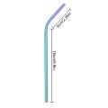 6*215mm 6Pcs Eco-friendly Reusable Metal Straws Set 304 Stainless Steel Drinking Straw Cocktail Party Favor Bar Accessory.