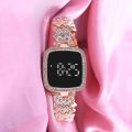 Luxury Diamond Watches for Ladies Premium Quality and Premium Designs and Premium Pack Pure Metal Body Touch Screen watch..... 