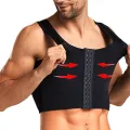 Men's Chest Vest Sweat Chest Bandage Tight-fitting Underwear Body Shaper Corset Support Belt Chest Compression Correct Posture. 